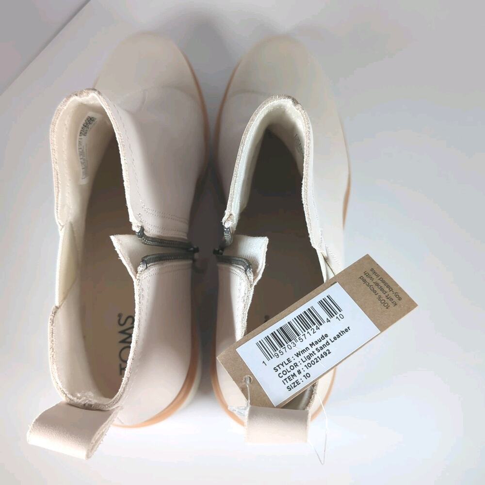 Toms Maude Light Sand Leather Women's Size 10 - Picture 11 of 12